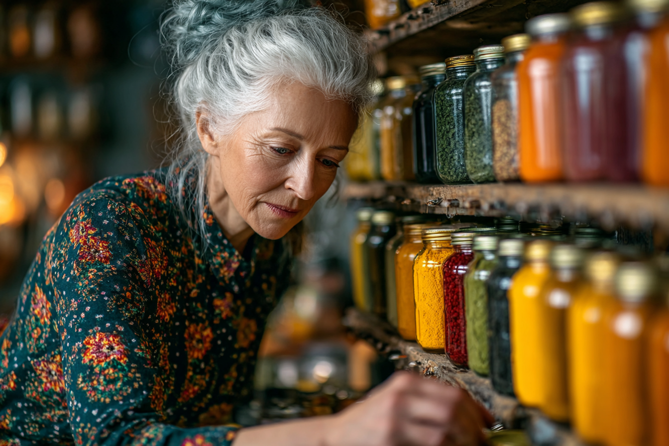 Щаслива пара старшого віку готує здорову їжу разом
